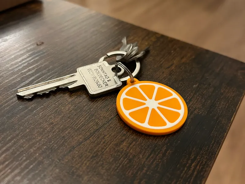 Cute Orange Key Chain Pendant no ams