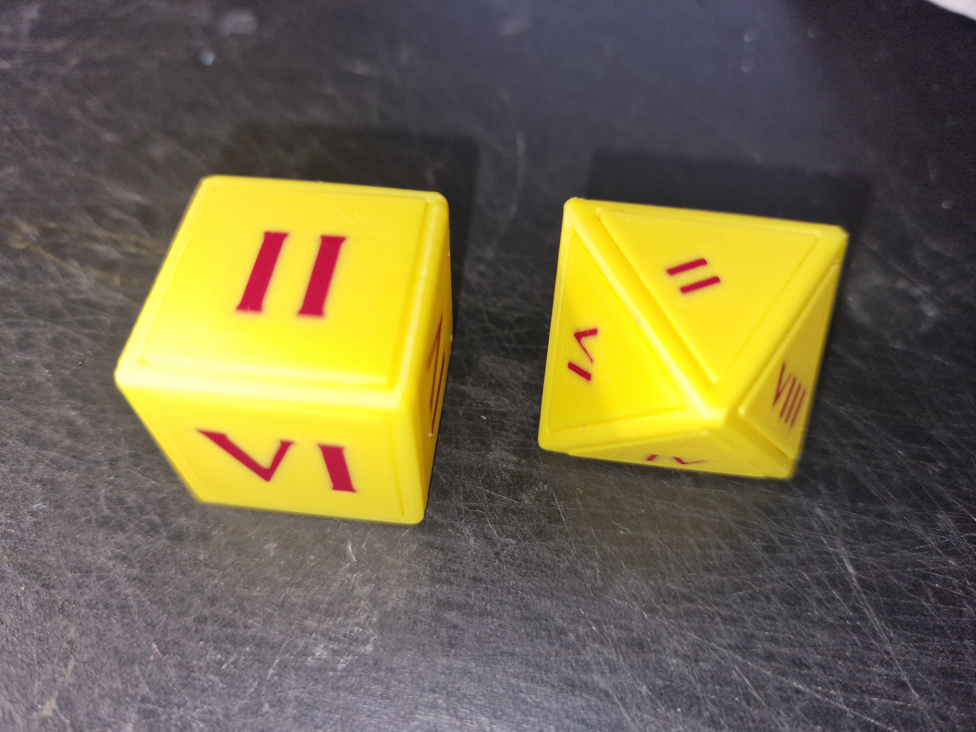 Dice with Roman numerals
