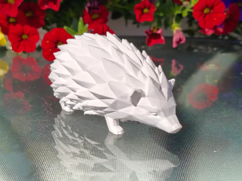 Geometric Low Poly Hedgehog Figurine