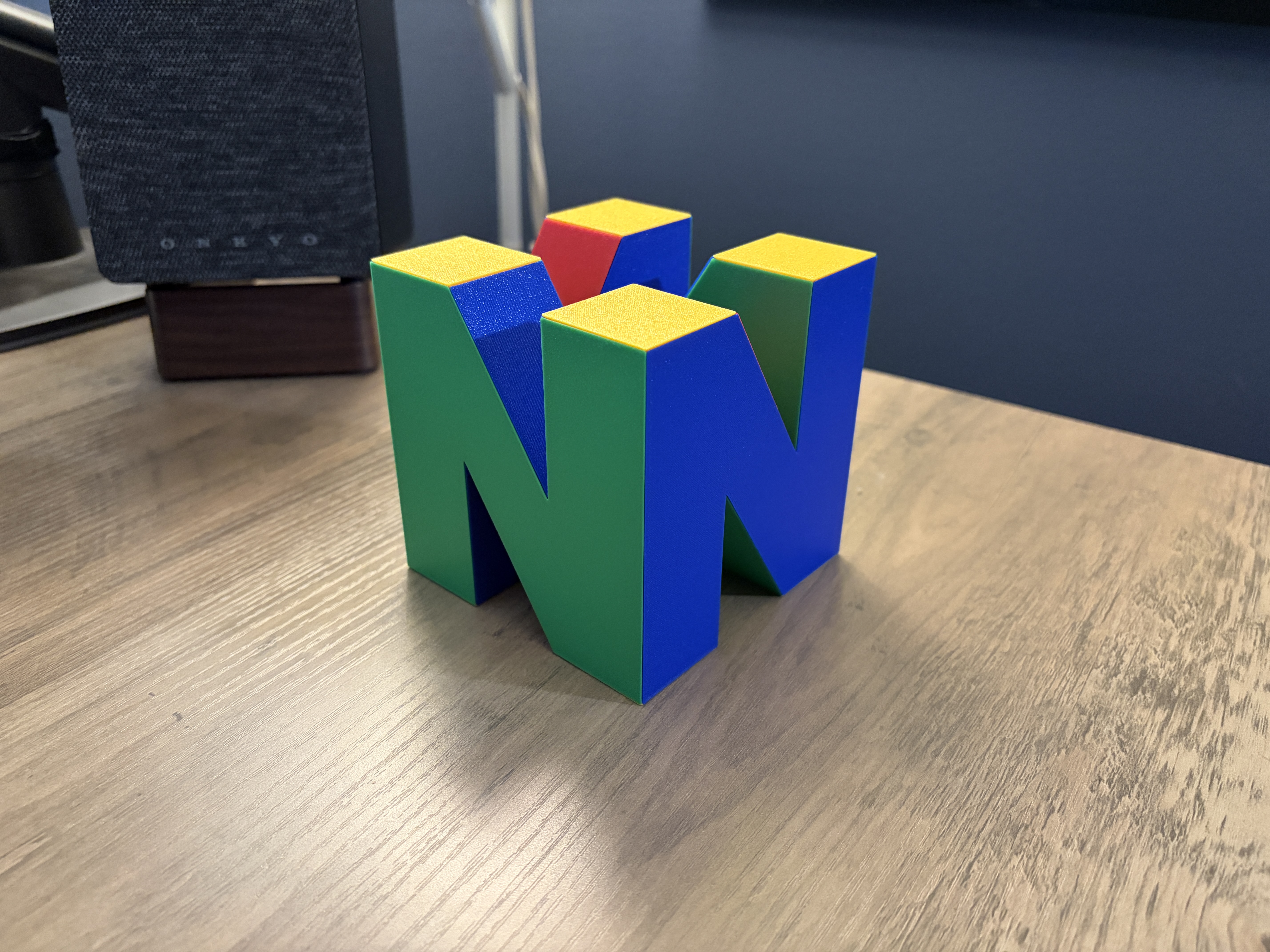 N64 Logo Cube - Full Color, No AMS - Free 3D Print Model - MakerWorld