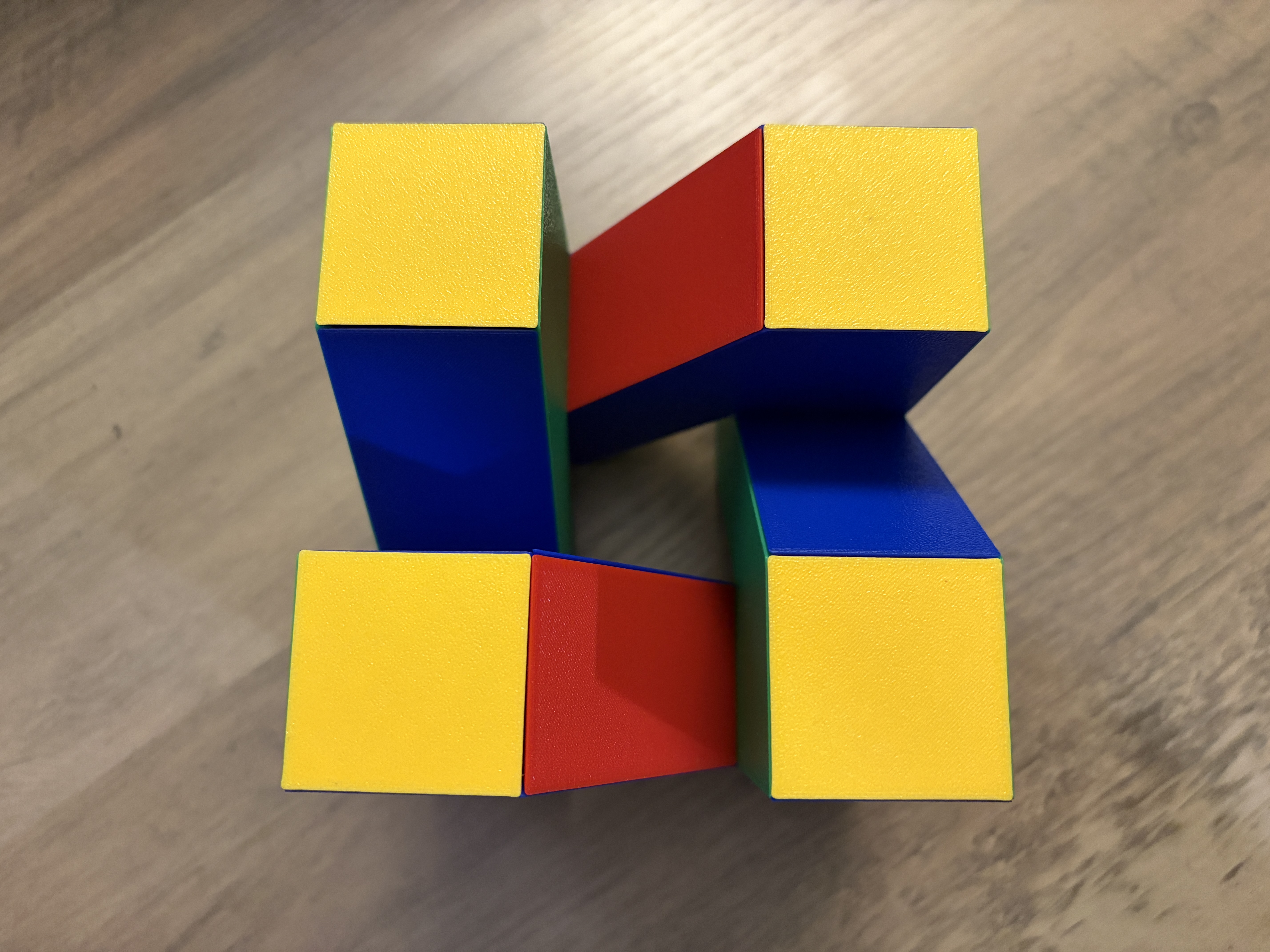 N64 Logo Cube - Full Color, No AMS - Free 3D Print Model - MakerWorld