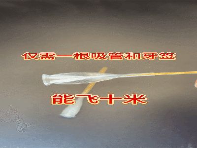 A blow dart toy that can fly ten meters, only needing a straw and a toothpick
