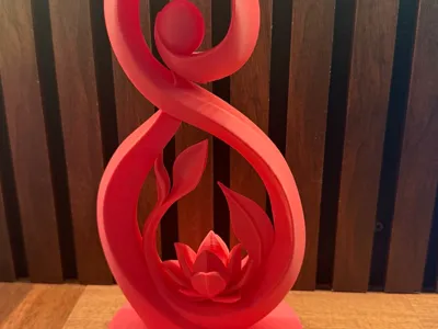 Spiral Lotus Flower Sculpture