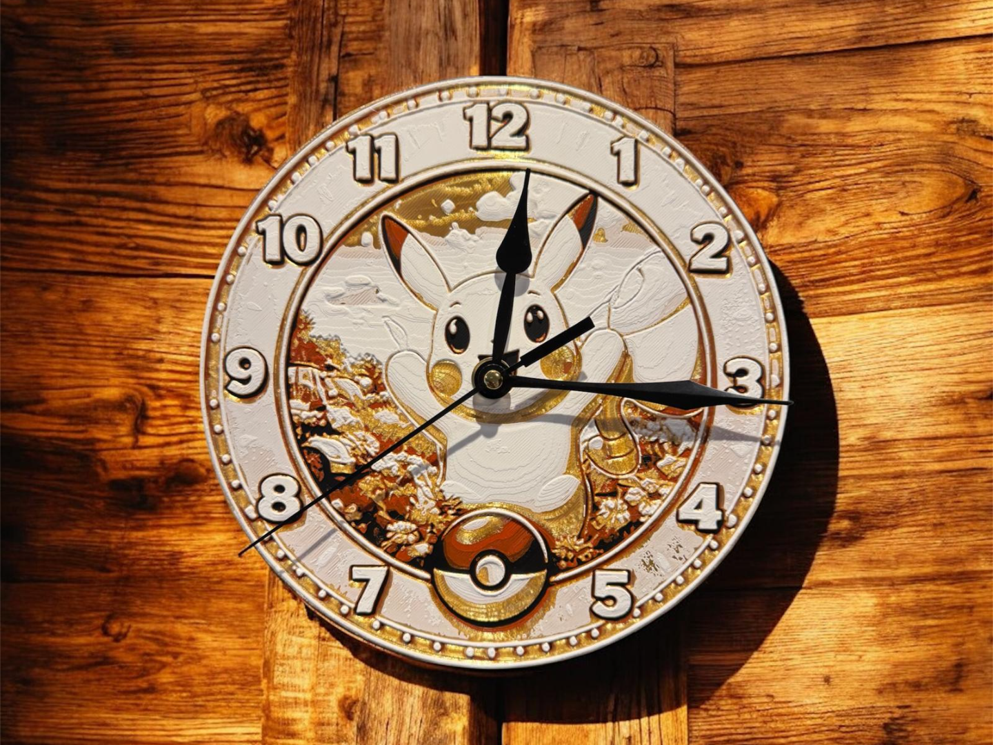 Pikachu Wall Clock Inspired By Pokemon 