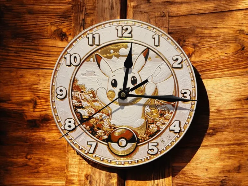 Pikachu Wall Clock Inspired By Pokemon 