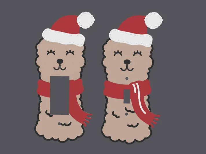 Christmas Llama - Light Switch Cover