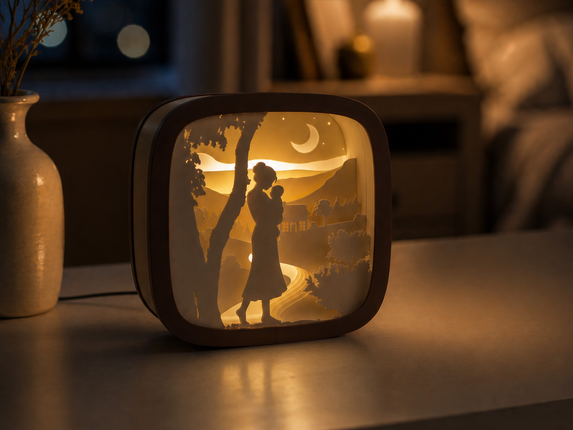 Mother’s Day Shadowbox Lamp