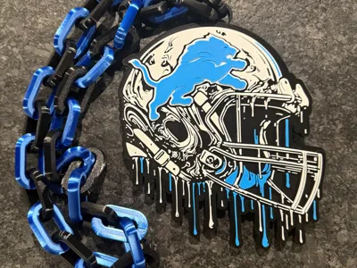 Detroit Lions DRIP Helmet Turnover Chain