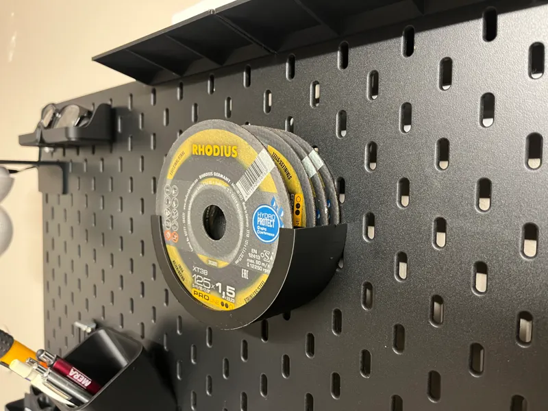Grinder Disk Holder for IKEA Skadis 125mm