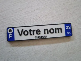 Plaque Immatriculation - Personnalisable