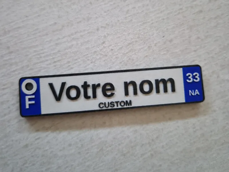Plaque Immatriculation - Personnalisable