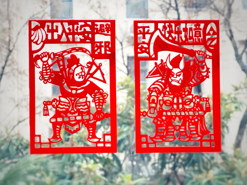 塞尔达主题-年画窗花马年门神图