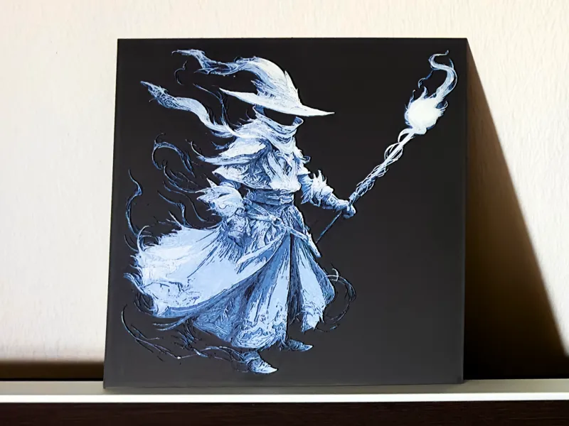 Blue Mage - HueForge artwork inspired in FFIV