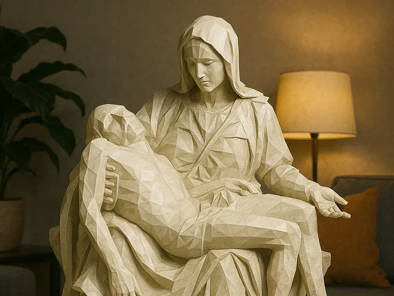 The Pietà - greatest statue series - low poly