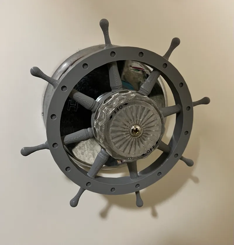 Pirate Ship Wheel Hot/Cold Shower Knob