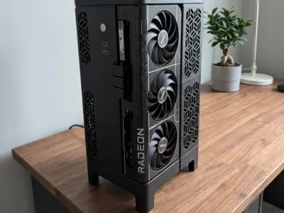 Vertical M-ITX Case - Geometric Airflow SFF Tower 