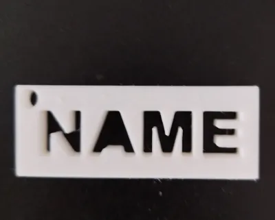 simple nametag keycain