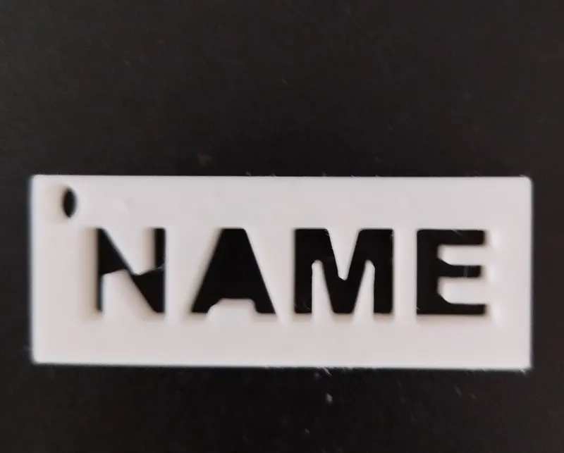 simple nametag keycain