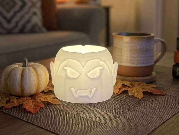 Halloween Vampire Tealight Holder 3D model