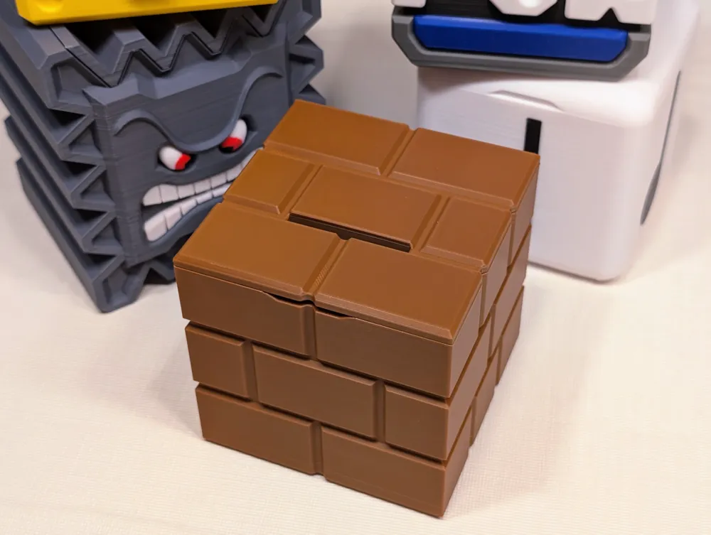 Super Mario Brick Block Box Snap-on Lid - Free 3D Print Model - MakerWorld