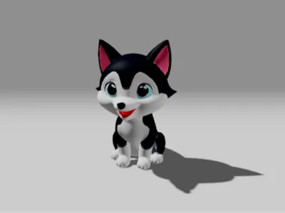 3D render of my dog Bandit