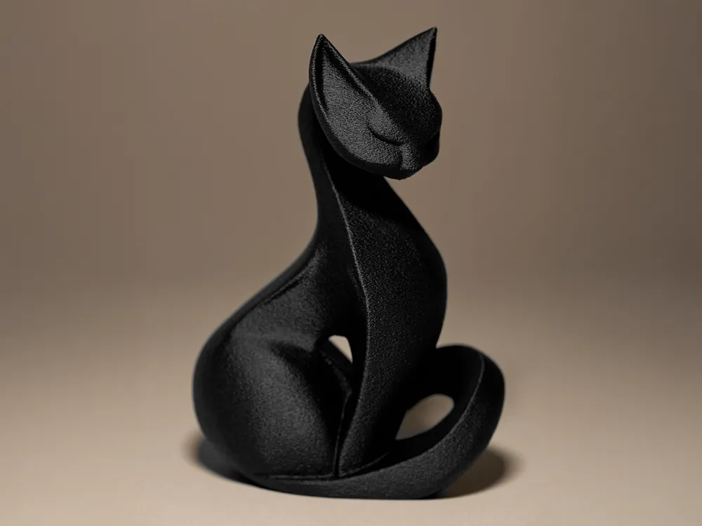 Dekoratives Katzenornament, besonderes Design, Sammlerstück, Geschenkfigur