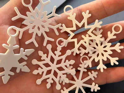 Snowflakes for christmas tree with hanger