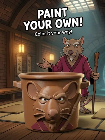 Letrero o emblema decorativo: Splinter – TMNT Paint Your Own Bucket — vista de referencia 2