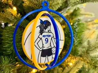 Volleyball Ornament with Custom Name