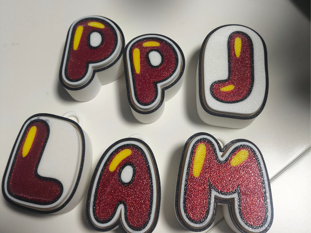 Click Alphabet Keychain – Complete Set, 4 Colors