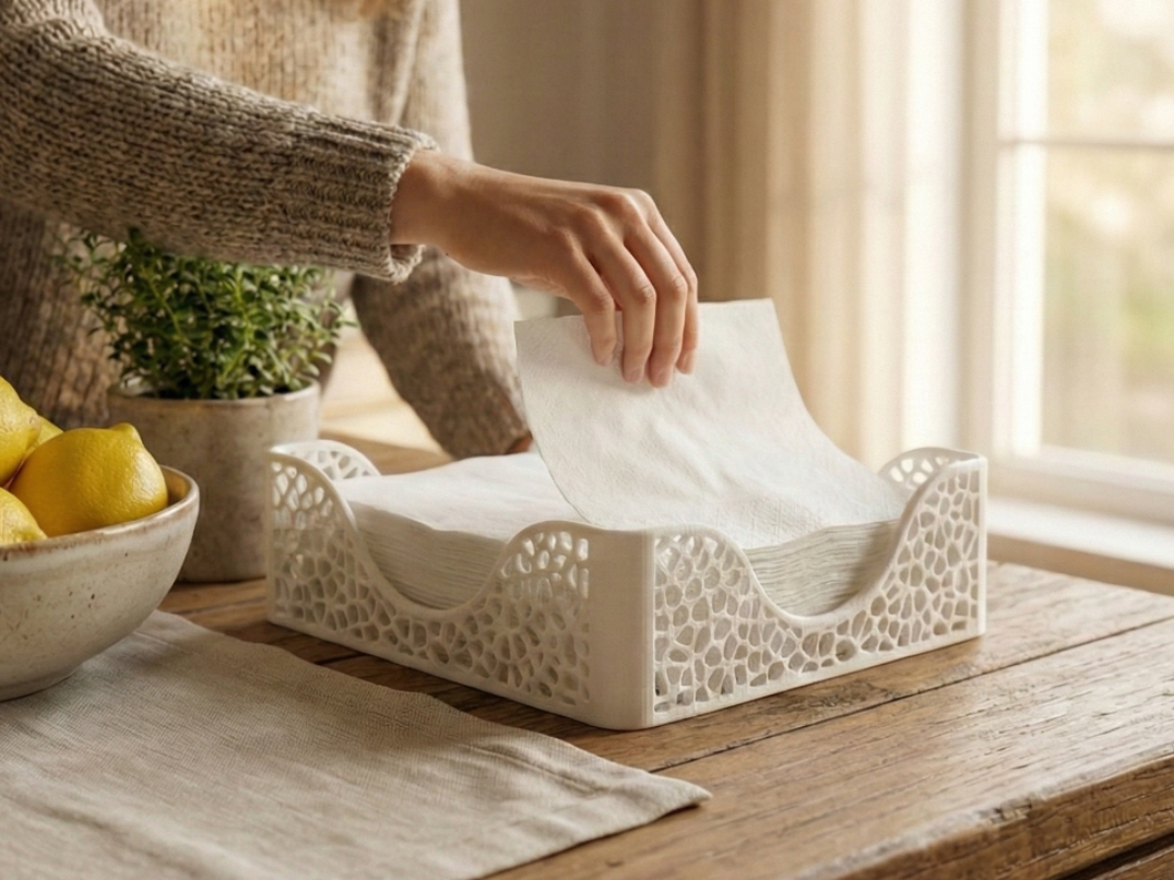 Voronoi Napkin Holder Fits 21cm (8.3) Napkins