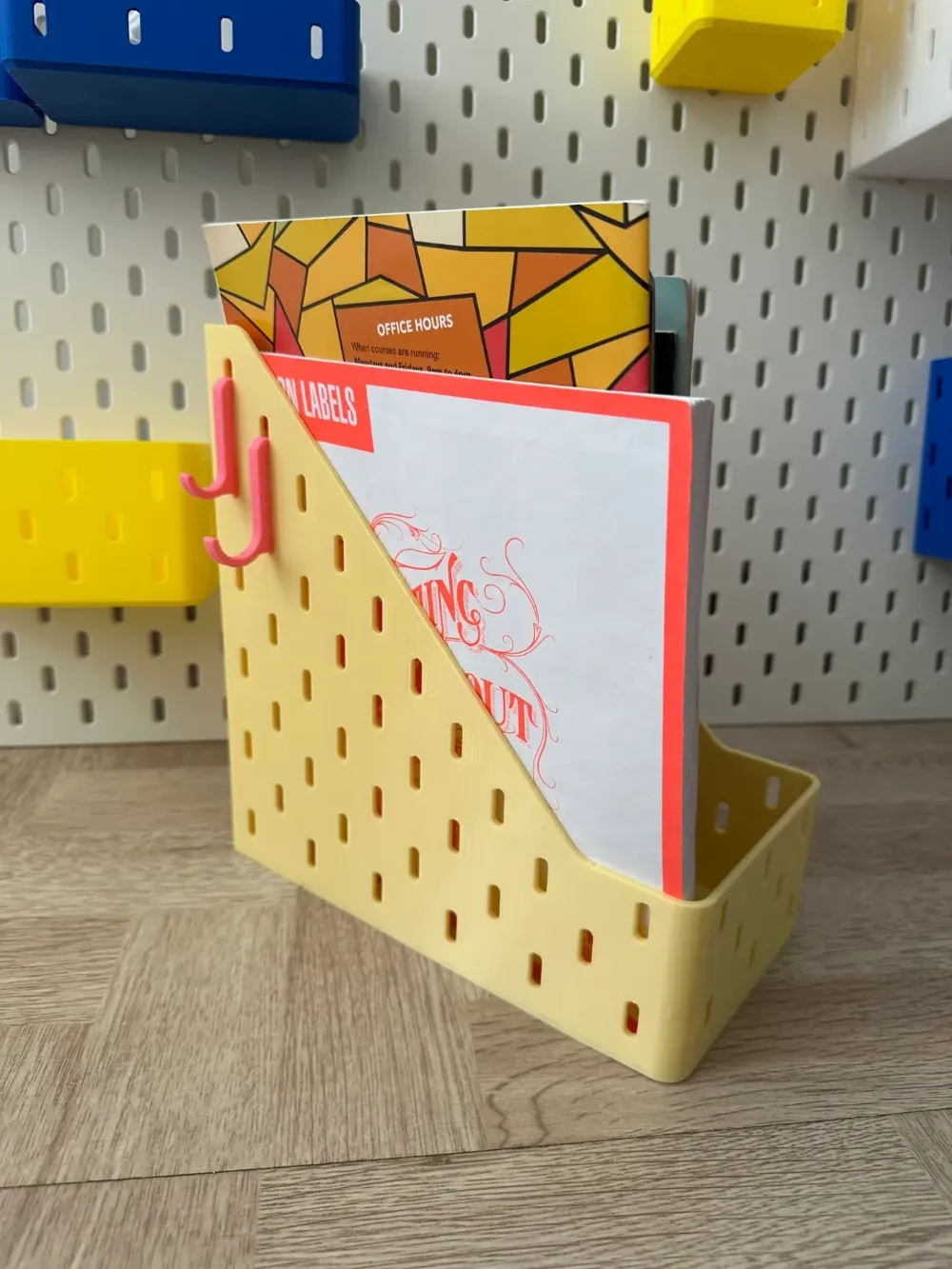 Ikea skadis pegboard shelf file organizer folder by zqq makerworld