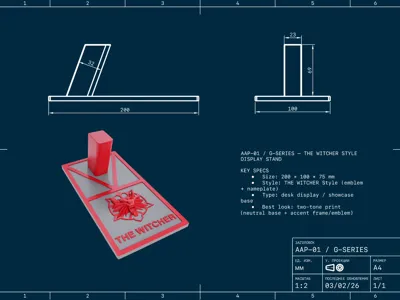 AAP-01/G-SERIES — THE WITCHER STYLE DISPLAY STAND