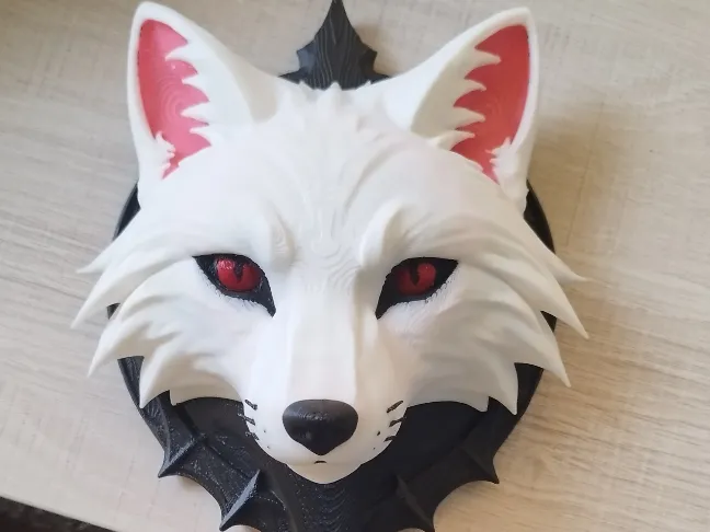 Trophy of a white wolf