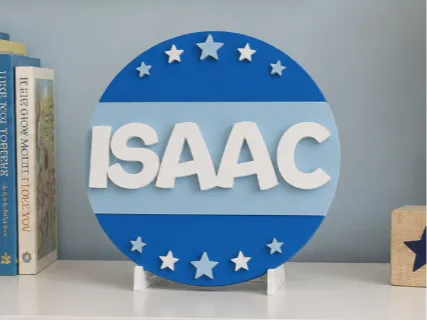 Personalised Round Star Name Plaque