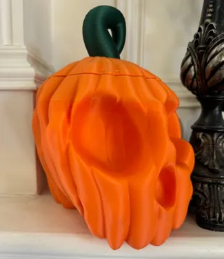 Pumpkin Skull Candy Dish 