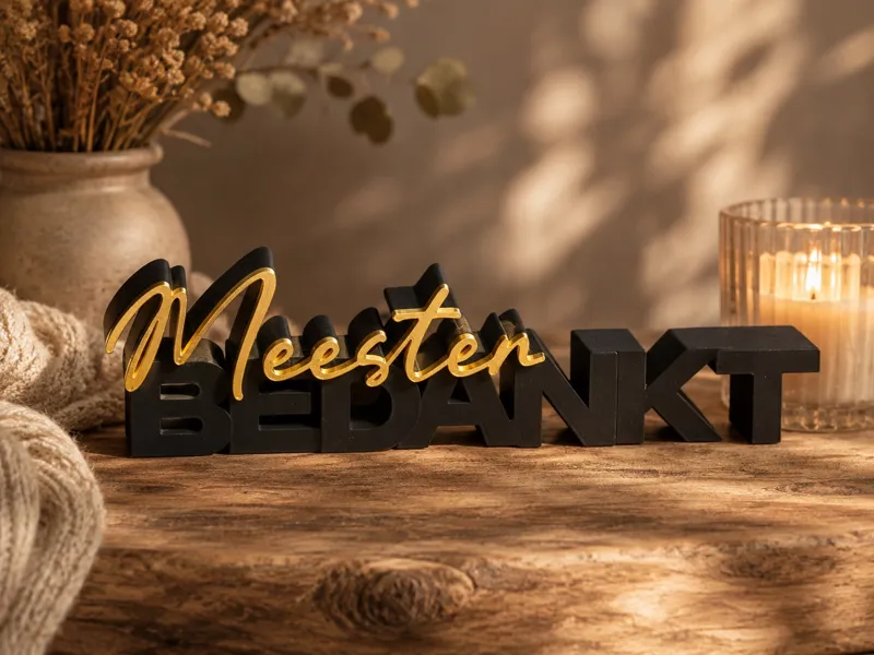 Bedankt Meester Desk Decor | Teacher Gift