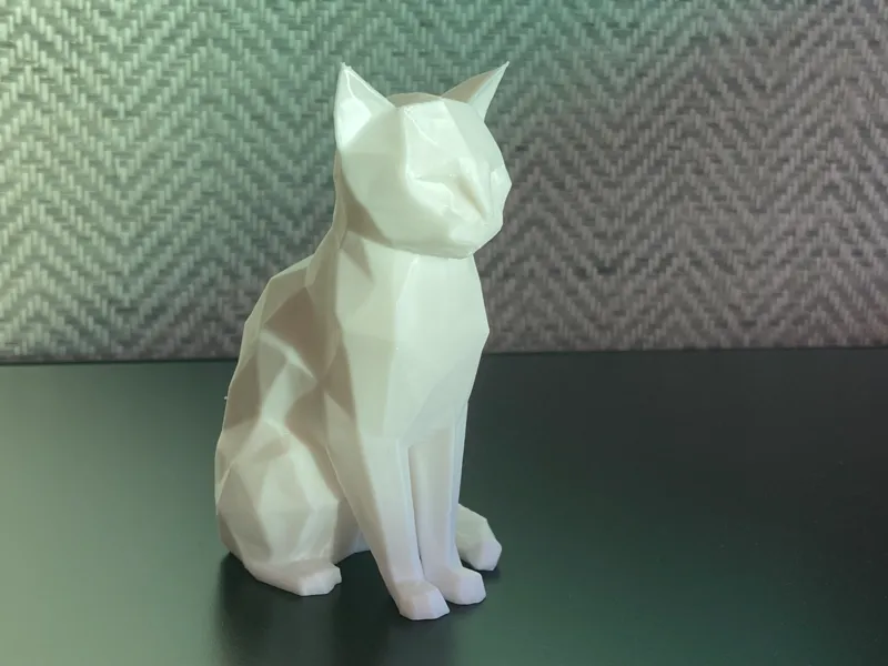 Stylish Low Poly Cat (No Support) Version 2