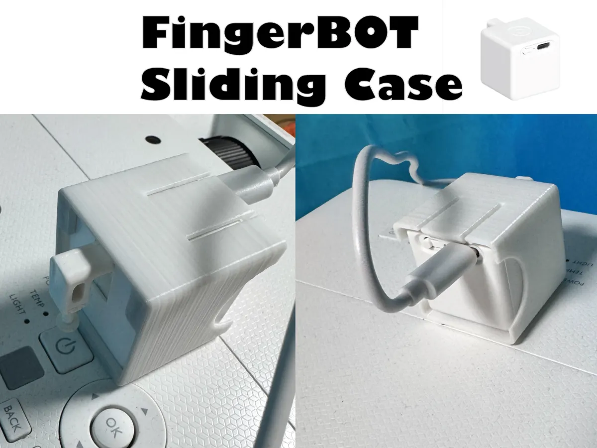 Fingerbot sliding case with charge - Free 3D Print Model - MakerWorld