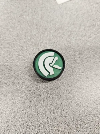 Croc charm spartan helmet