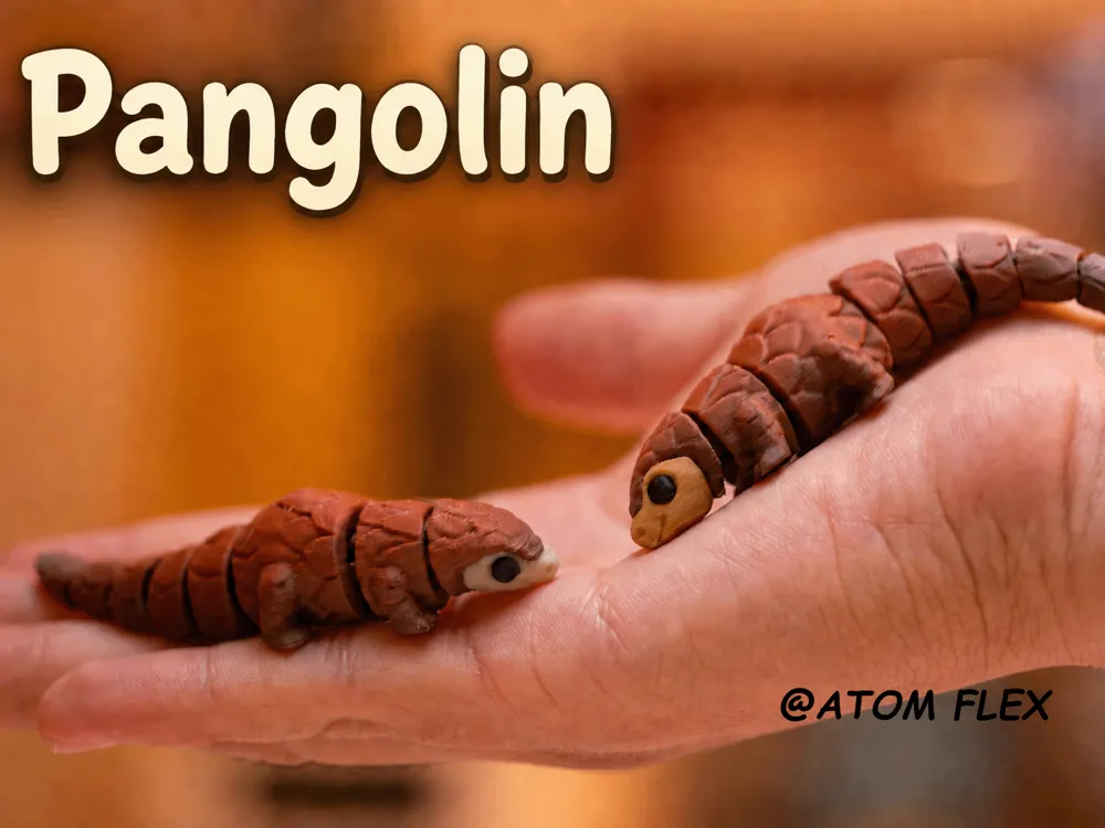 Soporte: Dango the Flexi Pangolin. Referencia del modelo original.