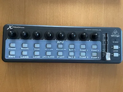 MFSF 2024 button labels for Behringer X-Touch Mini
