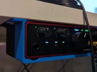 Focusrite Scarlett Solo 4th Gen under desk mount