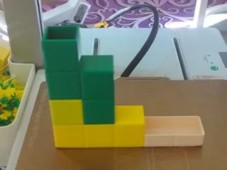 Tetris blocks Dice tower