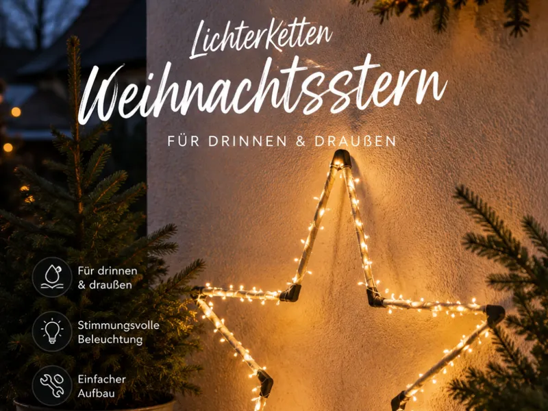 Weihnachtsstern Verbinder für Besenstiele