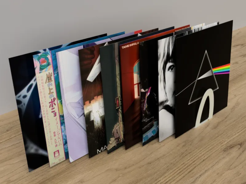 vinyl holder / inclined display