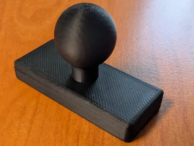 Rectangular Magnet Holder — Parametric Knob/Text
