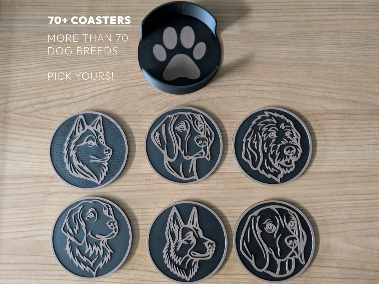 Dog coaster set (74 different coasters)