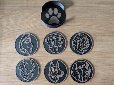 Dog coaster set (74 different coasters)