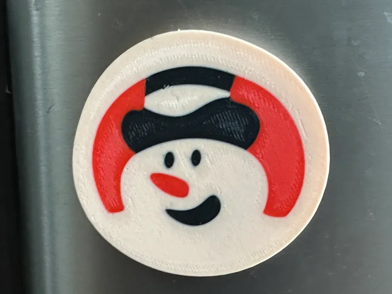 Pillsbury Christmas Snowman Cookie Captive Magnet